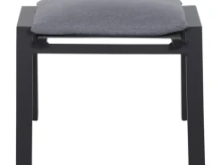 Outlet Siena Garden Valencia Hocker Matt Anthrazit-Salt & Pepper Gestell Aluminium