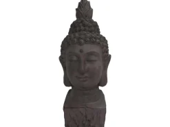 Online Silex Buddha Kopf Grau Leichtzement 16 cm x 16 cm x 38 cm