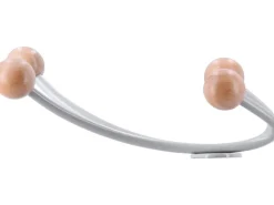 Siro Garderobenhaken 1292 Metall Silbergrau Ahorn