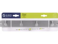 Siro Hakenleiste 1890 Edelstahl Länge 322 mm 4 Haken