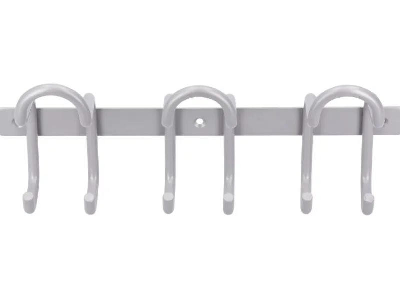 Siro Hakenleiste 1783 Metall Aluminium Länge 300 mm 6 Haken