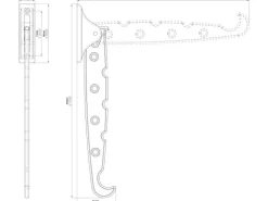 Outlet Siro Kleiderlüfter Klapphaken H200 Kunststoff Weiß