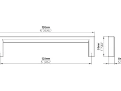 Hot Siro Möbelgriff 2108 Metall Uni Schwarz Matt Lochabstand 128 mm