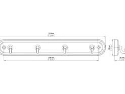 Siro Schlüsselleiste 0464 Kunststoff Länge 240 mm