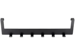 Outlet Siro Türgarderobe 1977 Metall Uni Schwarz Matt Länge 375 mm 6 Haken