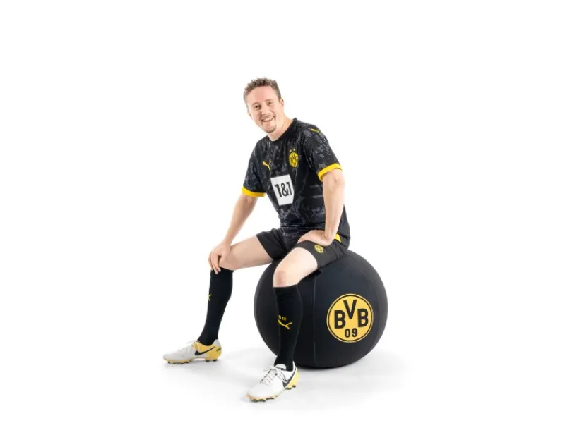 Sitting Ball Hocker BVB VIP 120 l Schwarz