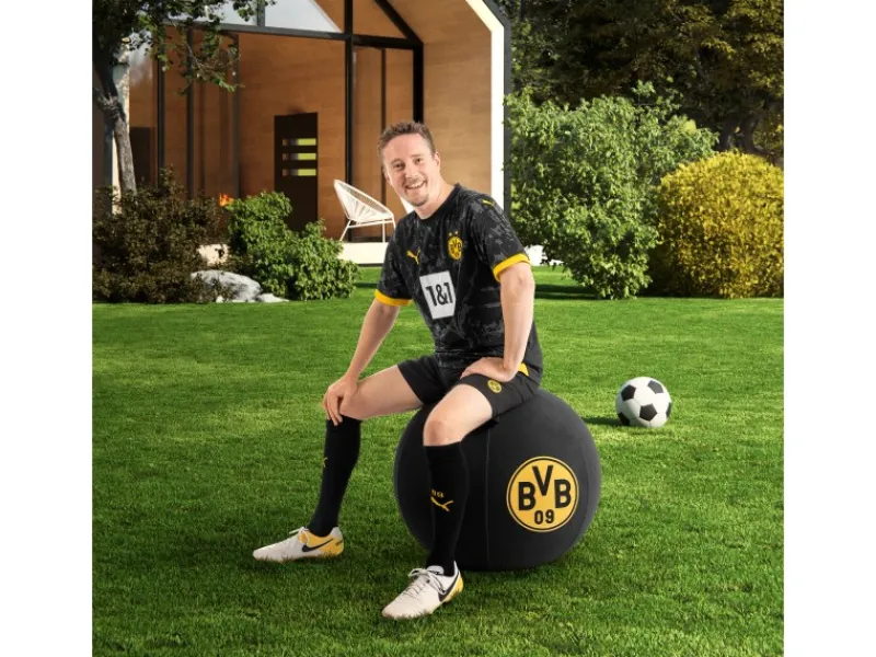 Sitting Ball Hocker BVB VIP 120 l Schwarz