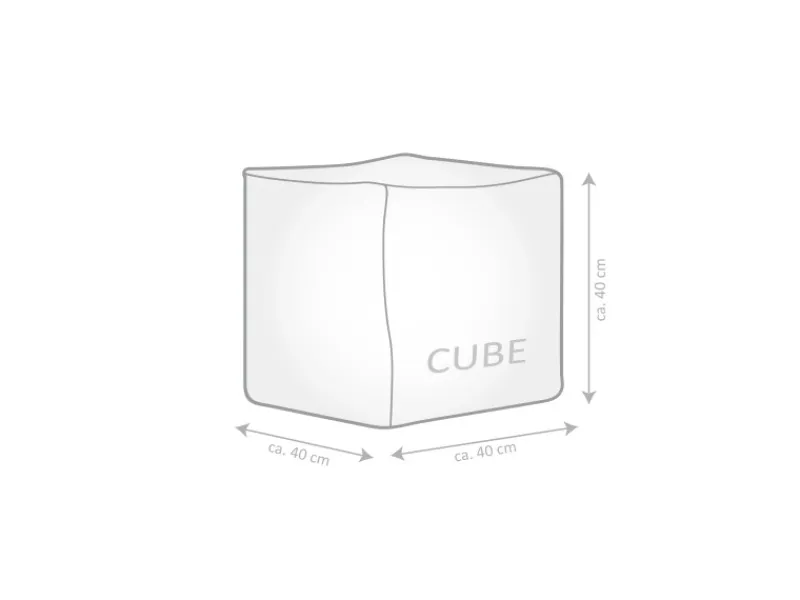 Clearance Sitting Point Hocker Cube Scuba 60 l Rose