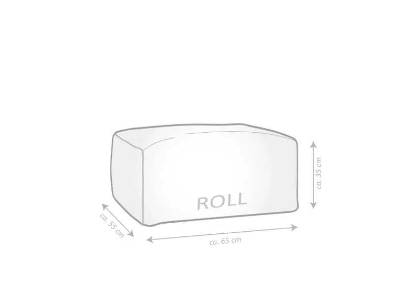 Hot Sitting Point Hocker Roll Korfu 100 l Anthrazit