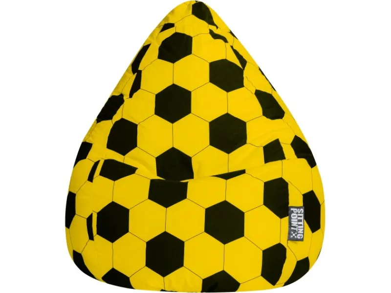 Sitting Point Sitzsack BeanBag Fankurve 220 l Fußball-Muster