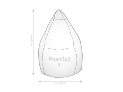 Clearance Sitting Point Sitzsack BeanBag Shara 220 l Grau