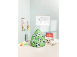 New Sitting Point Sitzsack BeanBag Kicker 120 l Grün Fußball-Muster