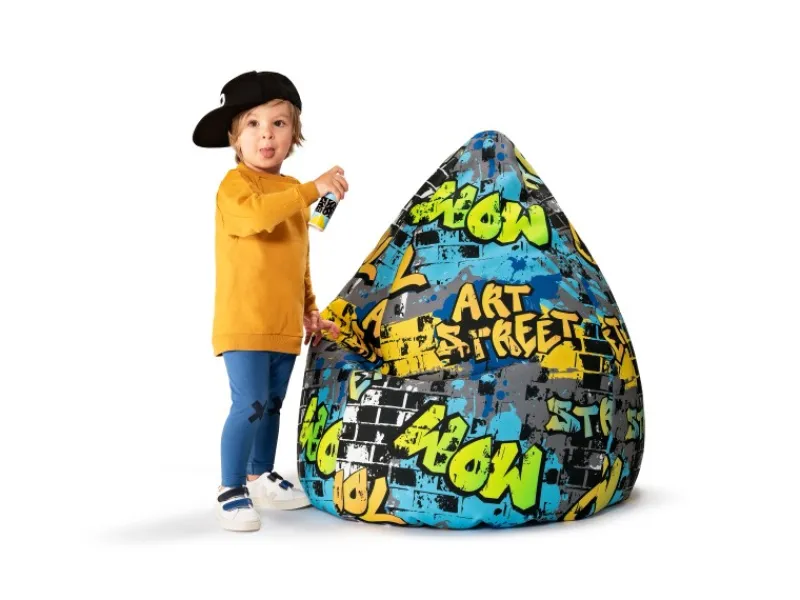 Sitting Point Sitzsack BeanBag Cool 220 l Gelb Bunt