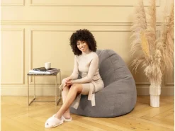 Sitting Point Sitzsack BeanBag Woolly 300 l Natur