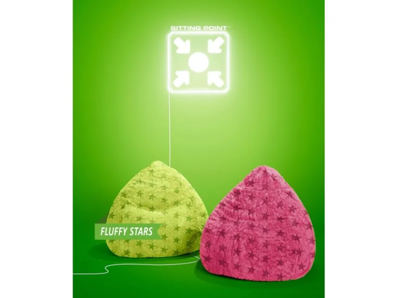Sitting Point Sitzsack BeanBag Fluffy 220 l Sternen-Muster