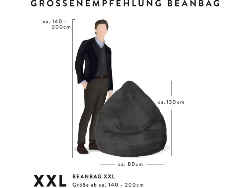 Sitting Point Sitzsack Brava 120 l Aubergine