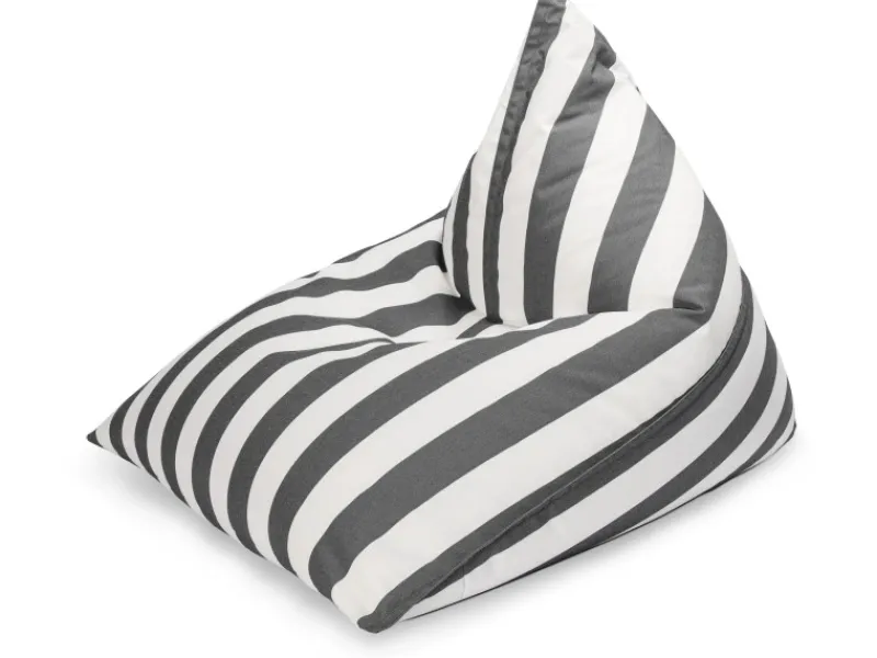 Hot Sitting Point Sitzsack Calypso Santorin 300 l Streifen-Muster Anthrazit