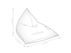 Hot Sitting Point Sitzsack Calypso Santorin 300 l Streifen-Muster Anthrazit