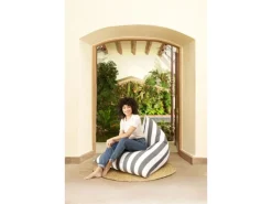 Hot Sitting Point Sitzsack Calypso Santorin 300 l Streifen-Muster Anthrazit