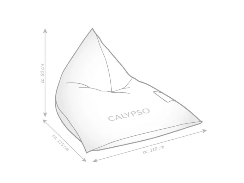 Sitting Point Sitzsack Calypso Santorin 300 l Streifen-Muster