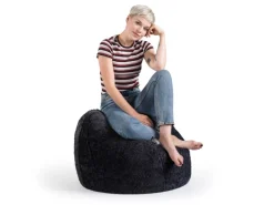 Best Sitting Point Sitzsack Fluffy 220 l Schwarz
