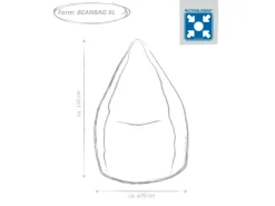 Sitting Point Sitzsack Pirat 220 l Bunt Bunt