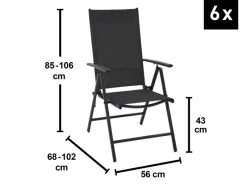 Sitzgruppe Townsville 8-tlg. Aluminium Anthrazit