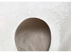 Andiamo Sitzkissen Lambskin Rund Kunstfell Weiß 40 cm x 40 cm