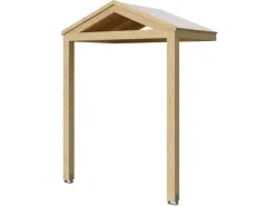 Hot Skan Holz Vordach Sellin 205 cm x 126 cm Natur Unbehandelt Natur / Unbehandelt