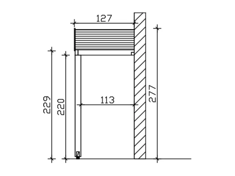 Hot Skan Holz Vordach Sellin 205 cm x 126 cm Natur Unbehandelt Natur / Unbehandelt