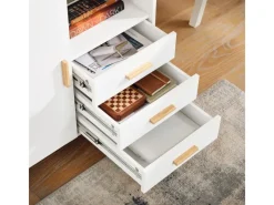Sale SoBuy Aktenschrank Druckertisch mit 3 Schubladen und 1 Tür Sideboard für Büro ASK07-WN