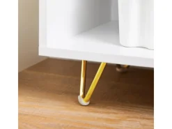 SoBuy Aktenschrank Druckertisch mit 3 Schubladen Sideboard für Büro Weiß ASK11-W