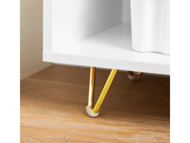 SoBuy Aktenschrank Druckertisch mit 3 Schubladen Sideboard für Büro Weiß ASK11-W