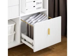 SoBuy Aktenschrank Druckertisch mit 3 Schubladen Sideboard für Büro Weiß ASK11-W