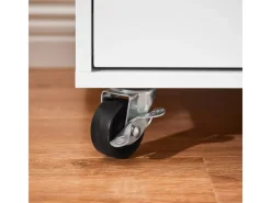 SoBuy Aktenschrank mit 2 Schubladen Druckertisch Sideboard Küchenschrank Weiß ASK09-W