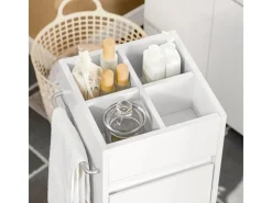 Clearance SoBuy Badezimmerschrank Badschrank mit 3 Schubladen und 4 Fächern 33x90x30cm Weiß BZR29-W