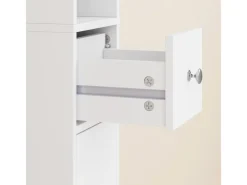 SoBuy Badezimmerschrank Hochschrank Badregal mit 6 Einlegeböden 20x180x20cm BZR34-II-W