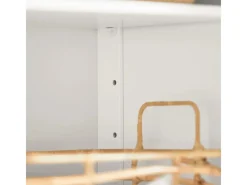 Best SoBuy Badezimmerschrank Sideboard mit Schublade und Lamellentüren 60x87x35cm Weiß FRG238-W