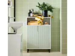 SoBuy Badkommode Badezimmerschrank Midischrank Kommode Sideboard BZR138-GR