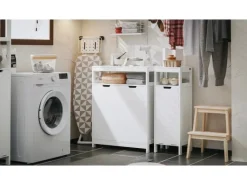 SoBuy Badkommode Kommode Sideboard Flurschrank Badezimmerschrank Weiß BZR121-W