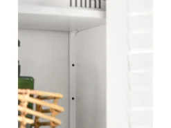 Sale SoBuy Badschrank Sideboard mit 2 Ablagen und Lamellentüren 60x90x26cm Weiß BZR13-W