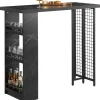SoBuy Bartisch Balkontisch Küchentisch Bistrotisch Stehtisch Schwarz FWT100-SCH