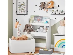 Online SoBuy Bücherregal für Kinder Kinderregal mit 2 Boxen Aufbewahrungsregal KMB71-W