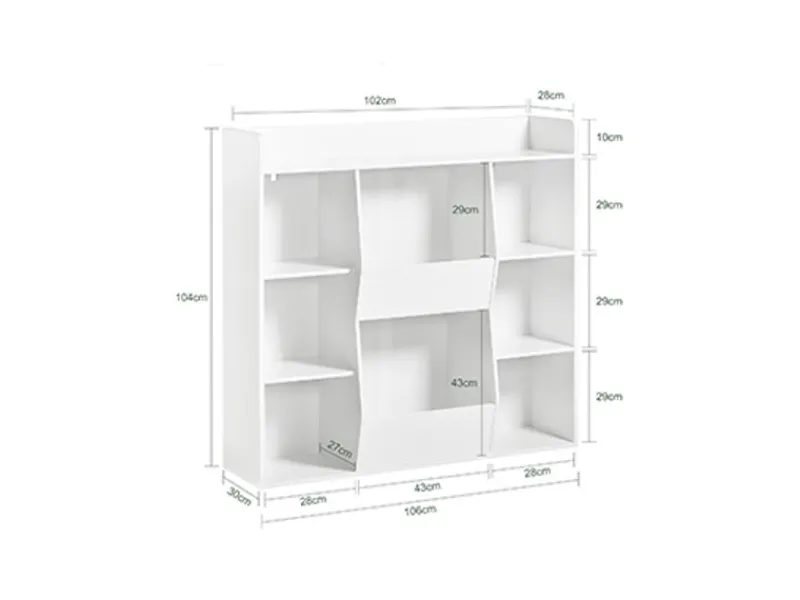Discount SoBuy Bücherregal für Kinder Kinderregal Aufbewahrungsregal Standregal KMB55-W