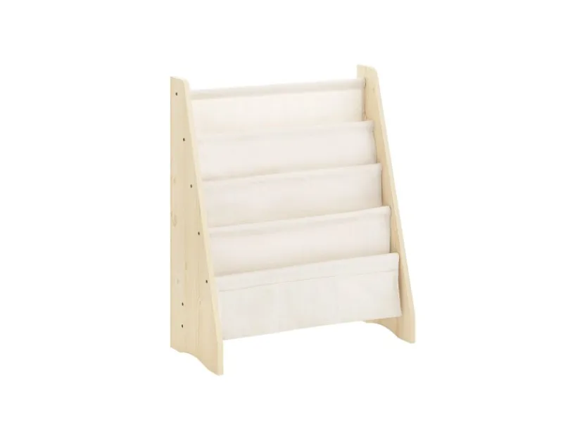 Hot SoBuy Bücherregal Kinderregal mit 4 Stofffächern Zeitungsständer KMB50-N