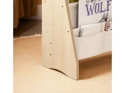 Hot SoBuy Bücherregal Kinderregal mit 4 Stofffächern Zeitungsständer KMB50-N
