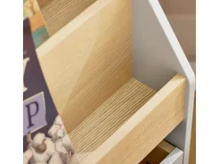 SoBuy Bücherregal Kinderregal mit 3 Ablagefächern und 1 Spielzeugtruhe KMB104-HG