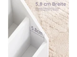 SoBuy Bücherregal Kinderregal mit 4 Offenen Fächer und 1 Ablagefächern KMB32-K-W