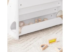 SoBuy Bücherregal Kinderregal mit 4 Offenen Fächer und 1 Ablagefächern KMB32-K-W