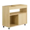 SoBuy Beistelltisch Couchtisch mit Rollen Druckertisch Aktenschrank FBT152-N